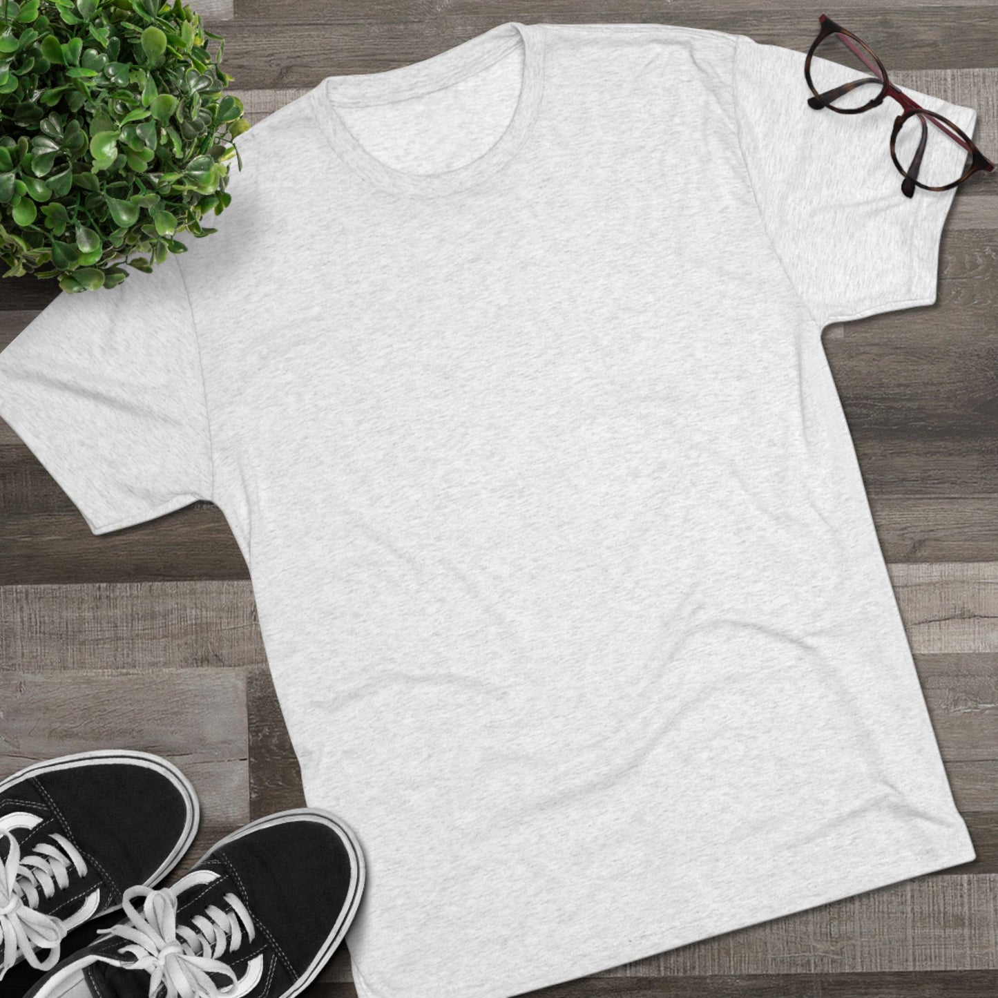 Deep Thinker Octopus Unisex Tri-Blend Back Print Crew Tee