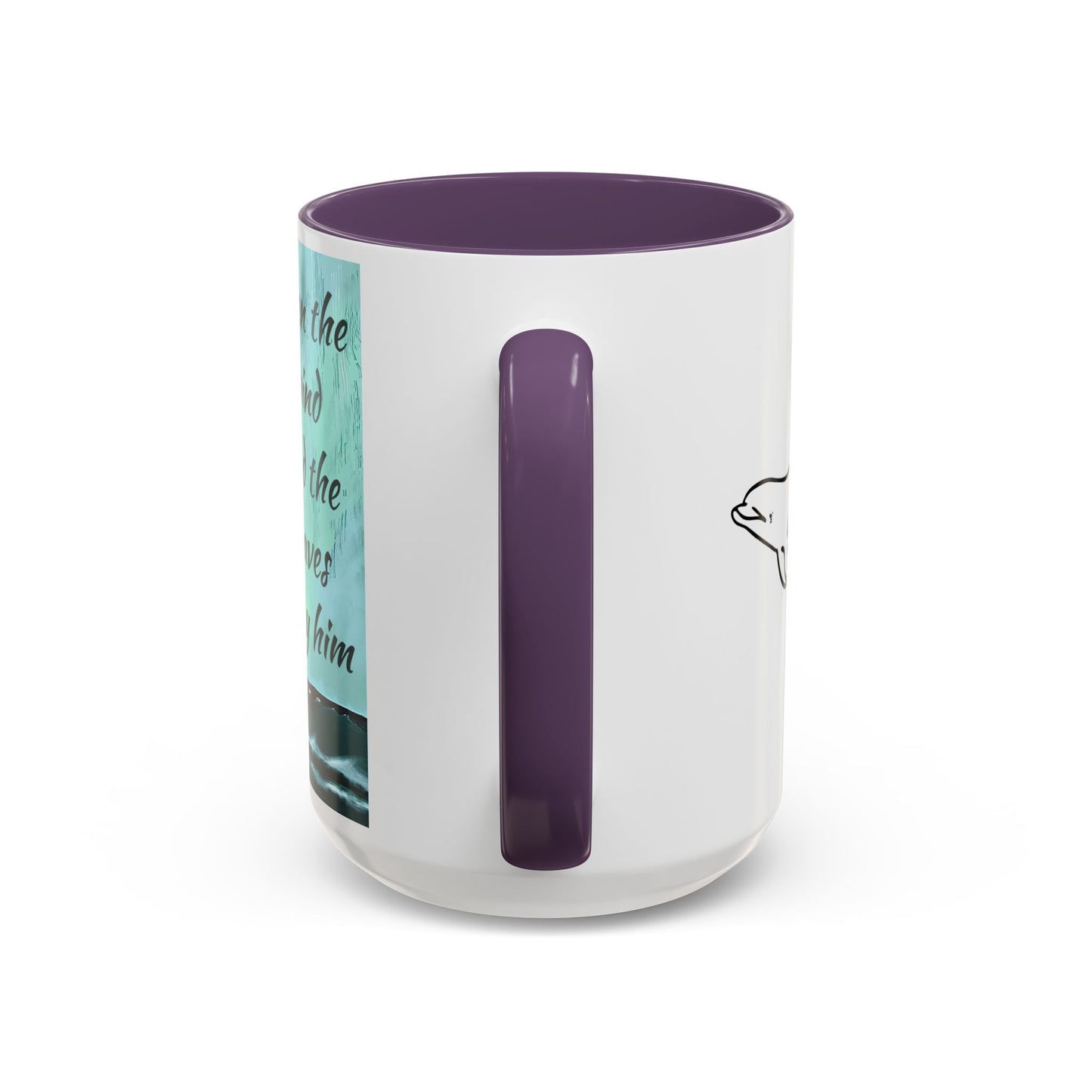 Even the Wind and the Waves Obey Him  Accent Coffee Mug (11, 15oz)