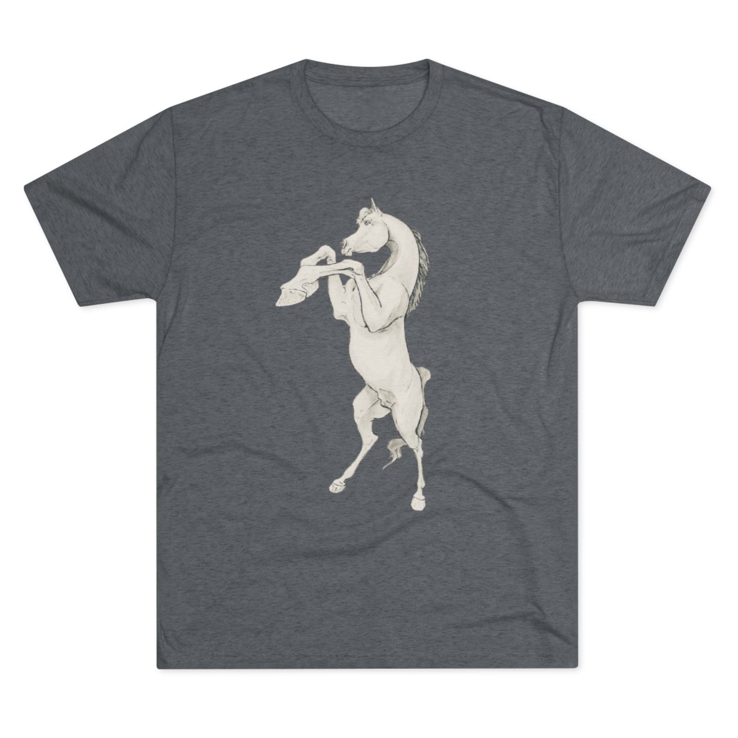 White Horse Unisex Tri-Blend Crew Tee