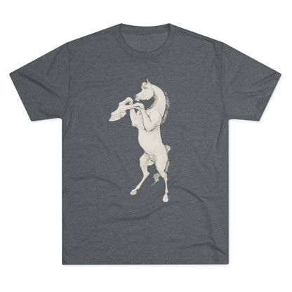 White Horse Unisex Tri-Blend Crew Tee