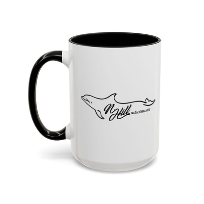 Pacific White Sided Dolphin Elelo Accent Coffee Mug 15oz