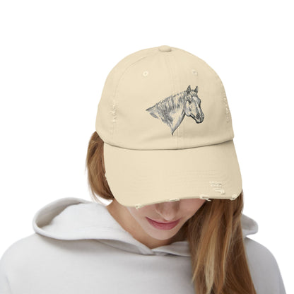 Horse Unisex Distressed Cap