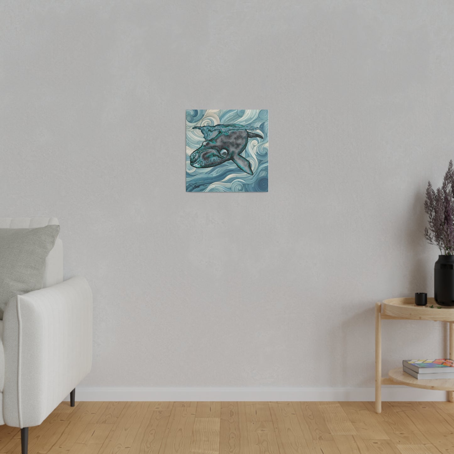 North Atlantic Right Whale Matte Canvas, Stretched, 0.75"