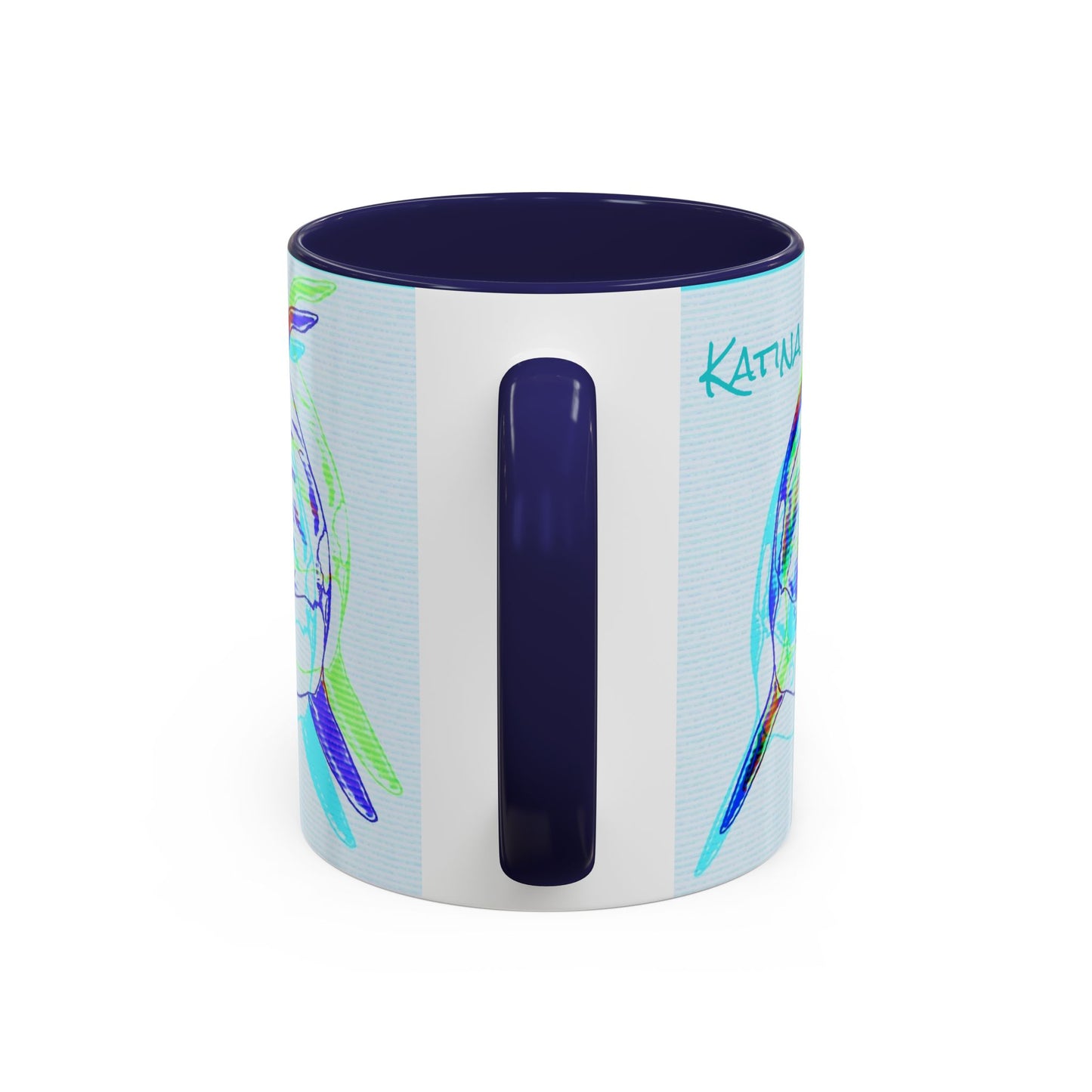 Katina Orca Whale Gestural Accent Coffee Mug (11, 15oz)