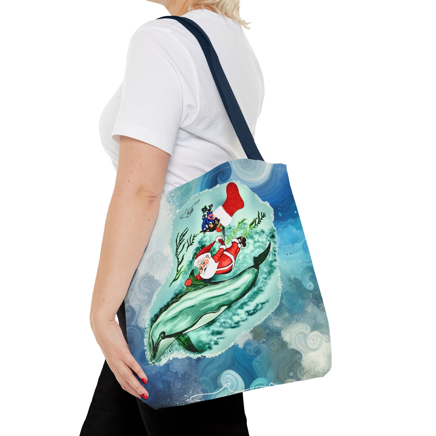 Deep Dive Delivery Santa Clause Tote Bag (AOP)