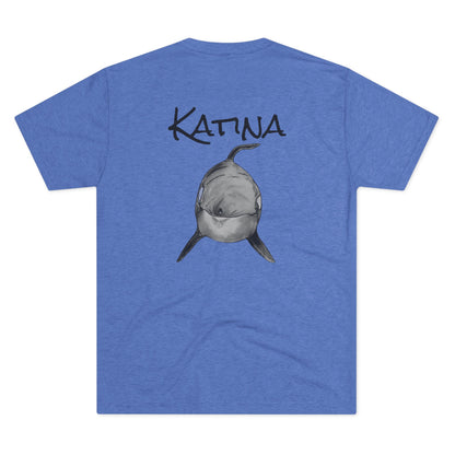 Katina Orca Whale Unisex Tri-Blend Back Graphic Crew Tee