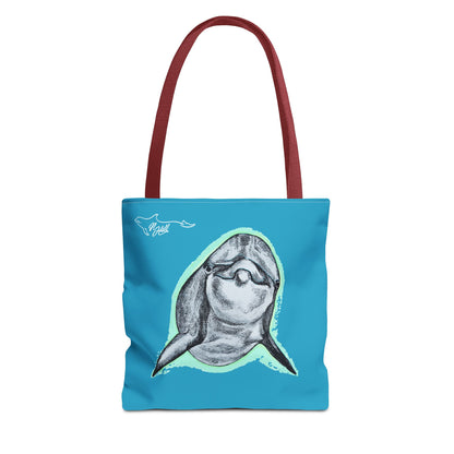 Curious Dolphin Tote Bag (AOP)