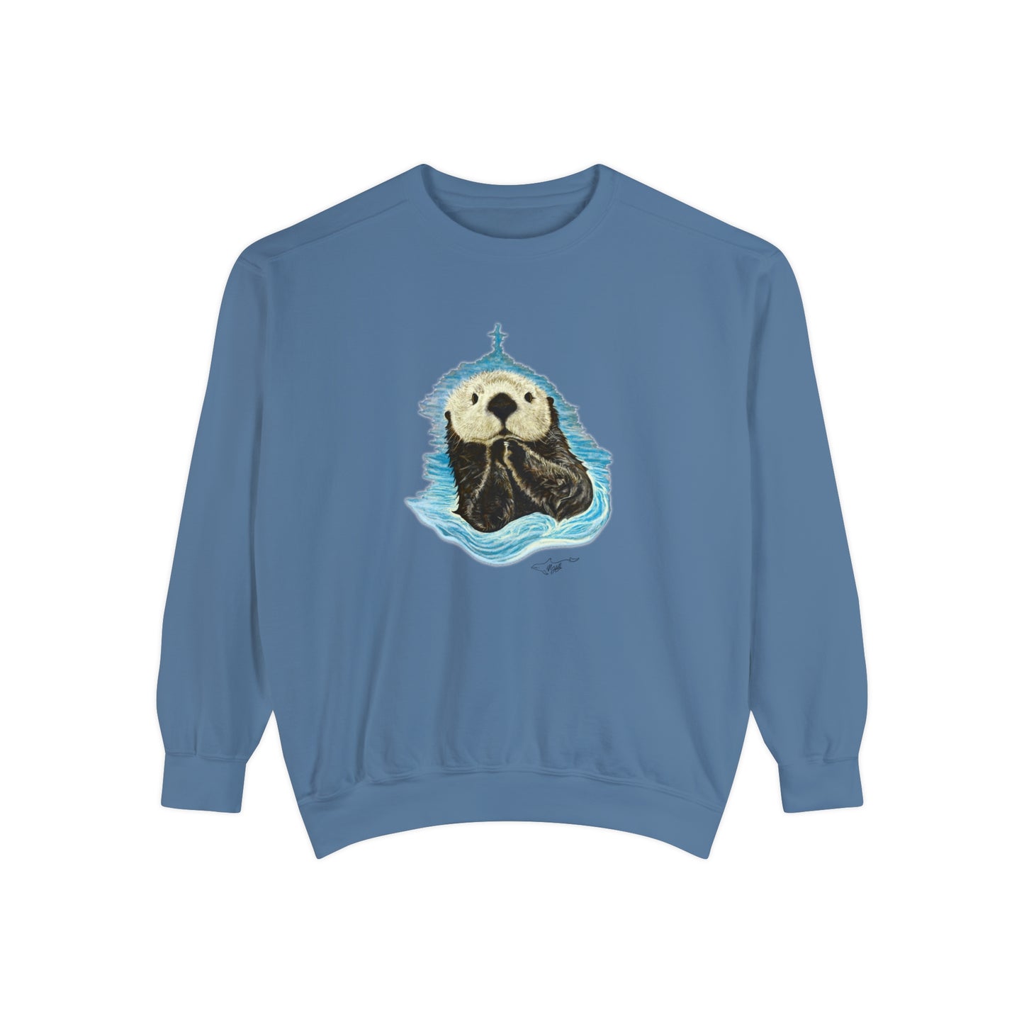 Sea Otter Colored Unisex Garment-Dyed Sweatshirt