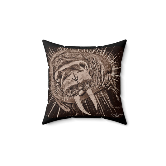 Walrus Spun Polyester Square Pillow