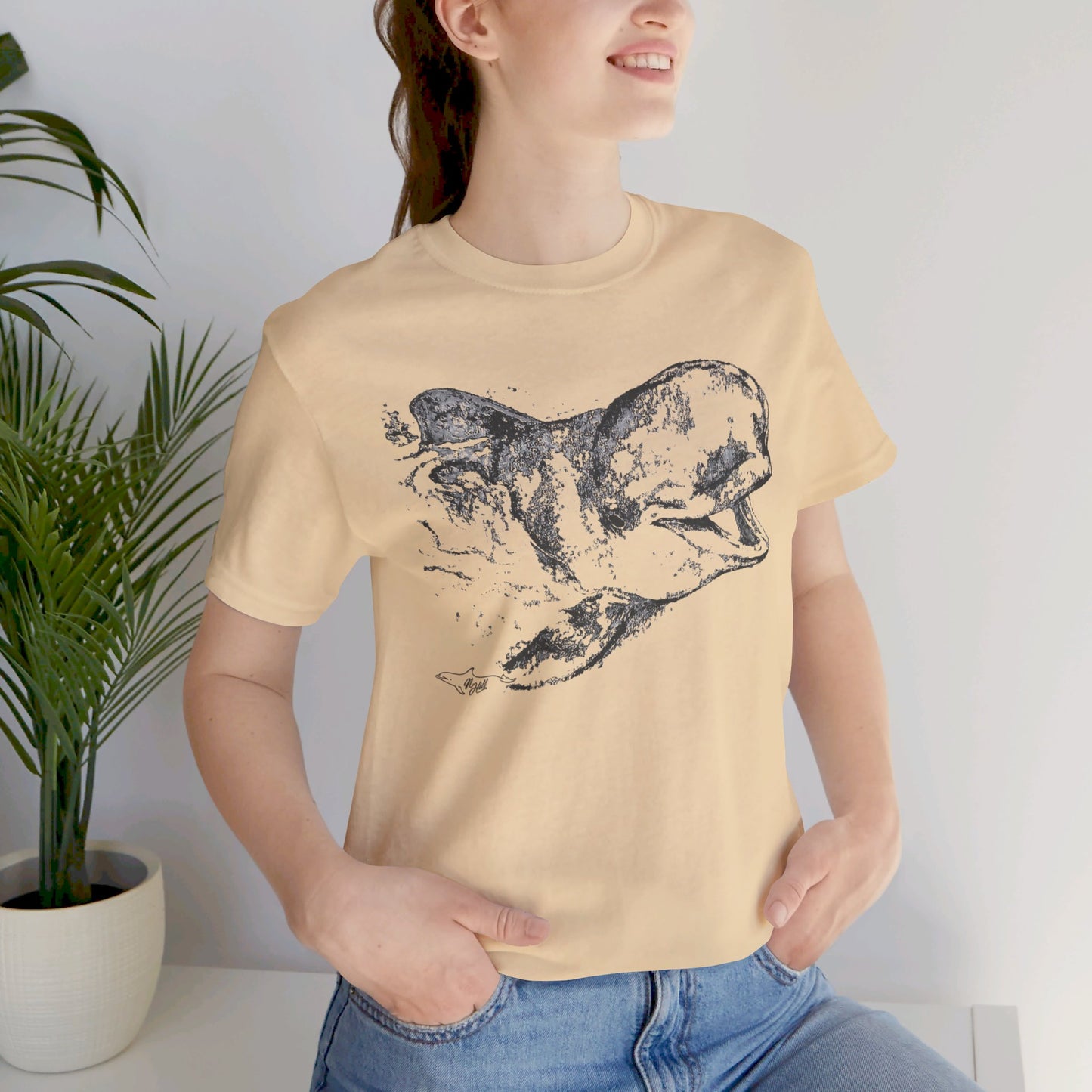 Bubbles Pilot Whale Unisex Jersey Short Sleeve Tee