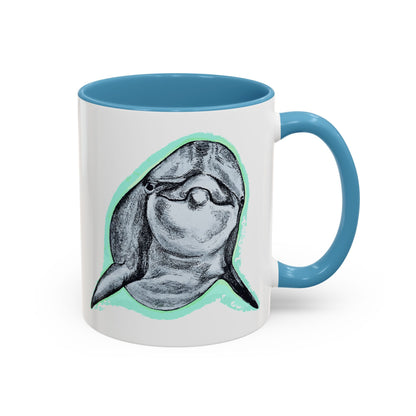 Nosy Dolphin Coffee Mug, 11oz