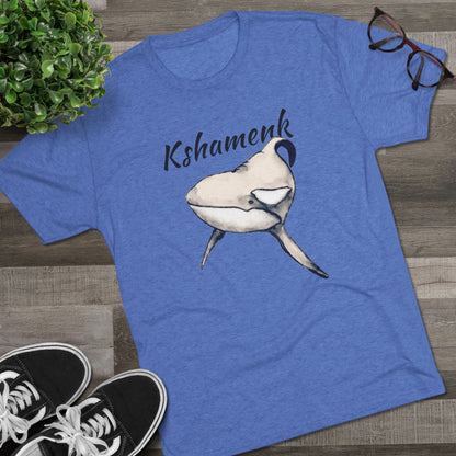 Kshamenk Orca Whale Unisex Tri-Blend Crew Tee