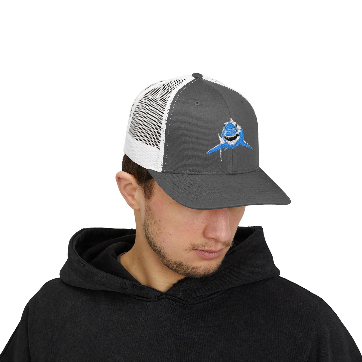 Great White Shark Panda Snapback Trucker Cap