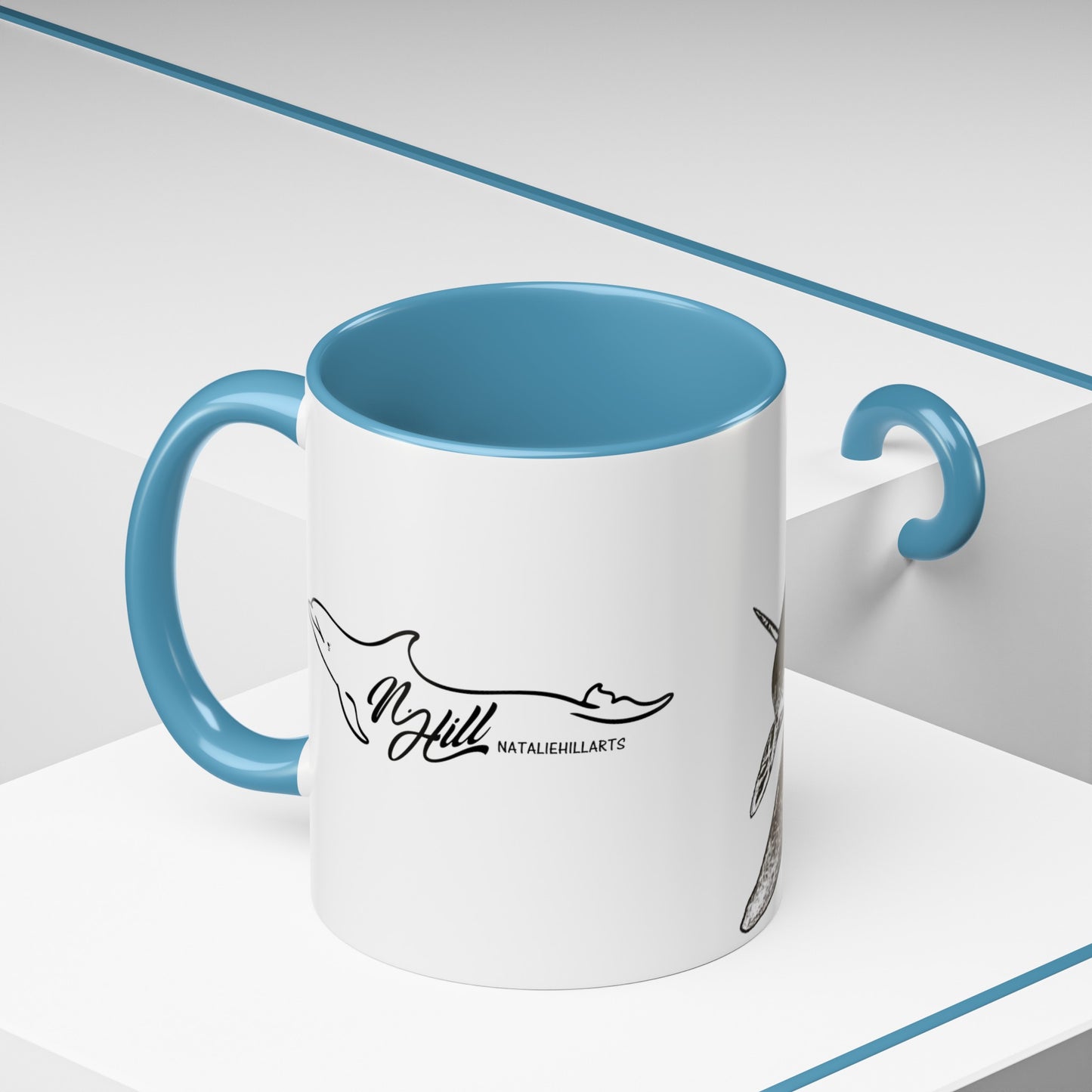 Oceanic Whitetip Shark Accent Coffee Mug, 11oz