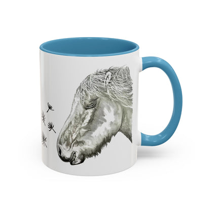 Dandelion Dreams Horse Accent Coffee Mug (11, 15oz)