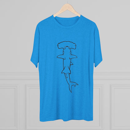 Hammerhead Shark Unisex Tri-Blend Crew Tee