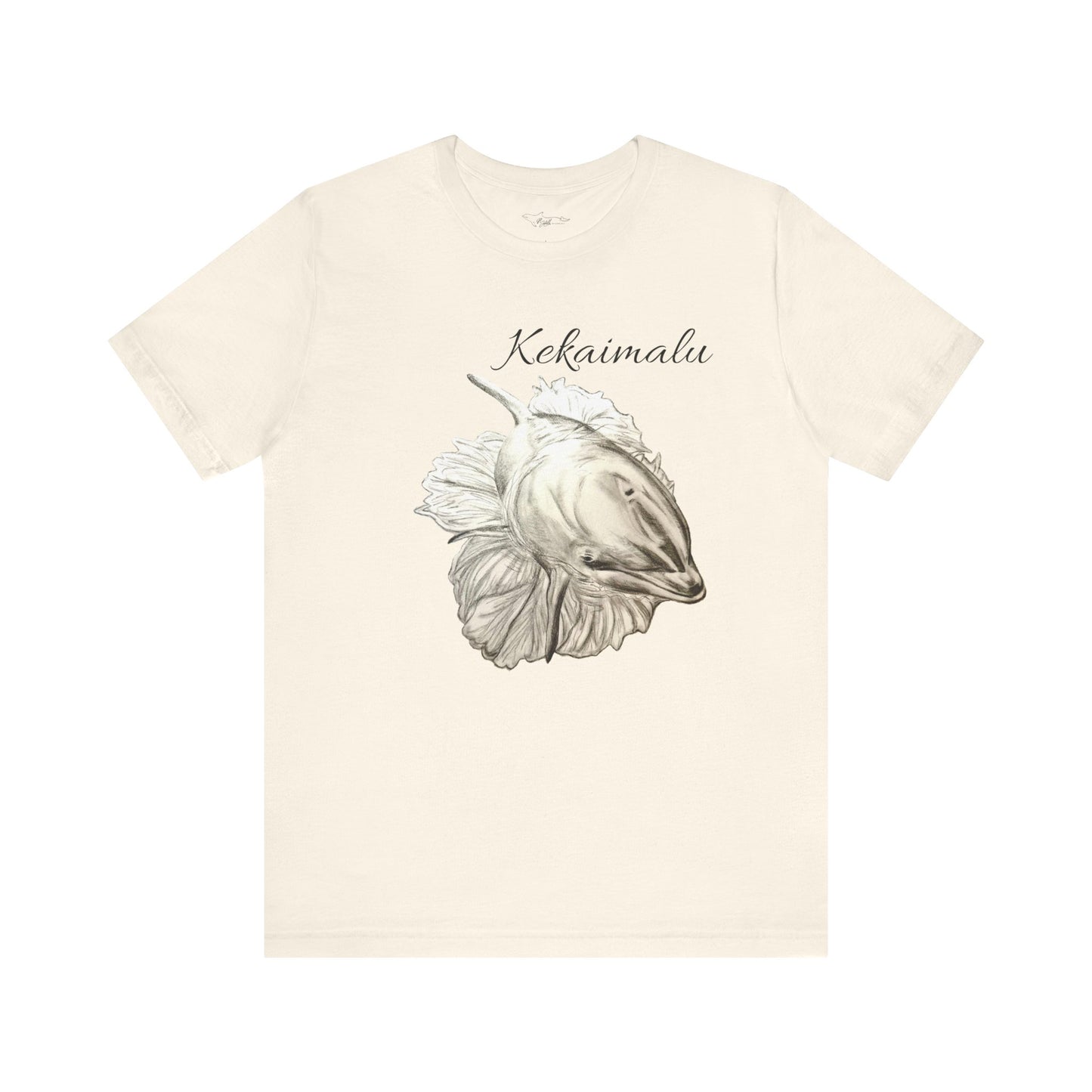 Kekaimalu Wholphin and Naupaka flower Unisex Jersey Short Sleeve Tee