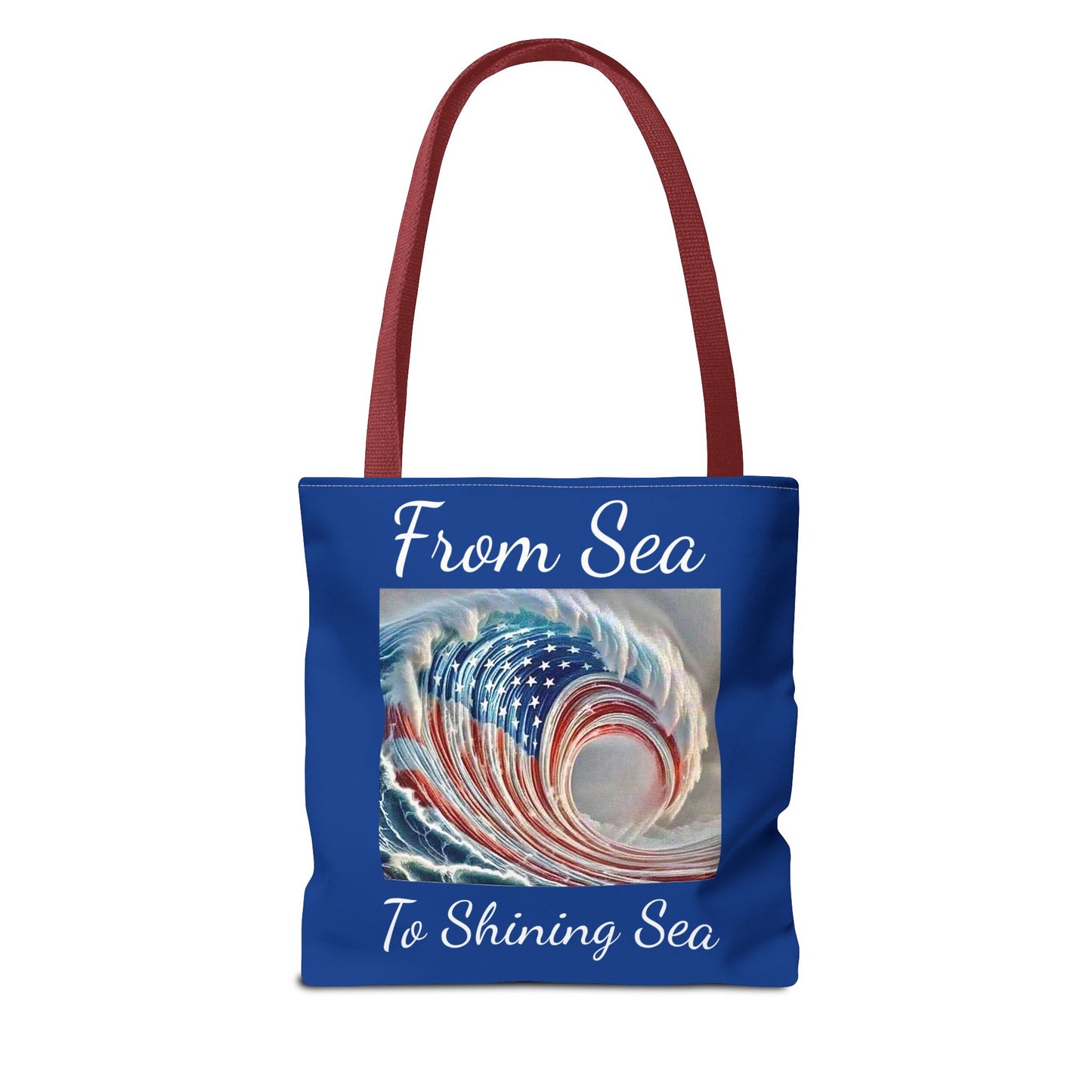 Flag Navy Blue Ocean Tote Bag (AOP)