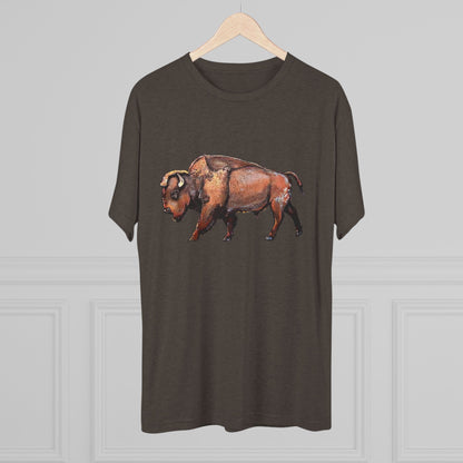 Bison Unisex Tri-Blend Crew Tee