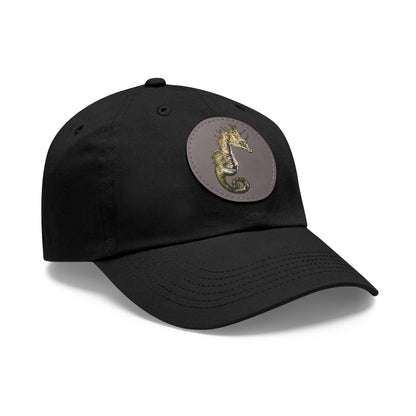 Sea Horse Hat with Leather Patch (Round)