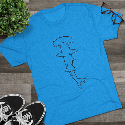 Hammerhead Shark Unisex Tri-Blend Crew Tee