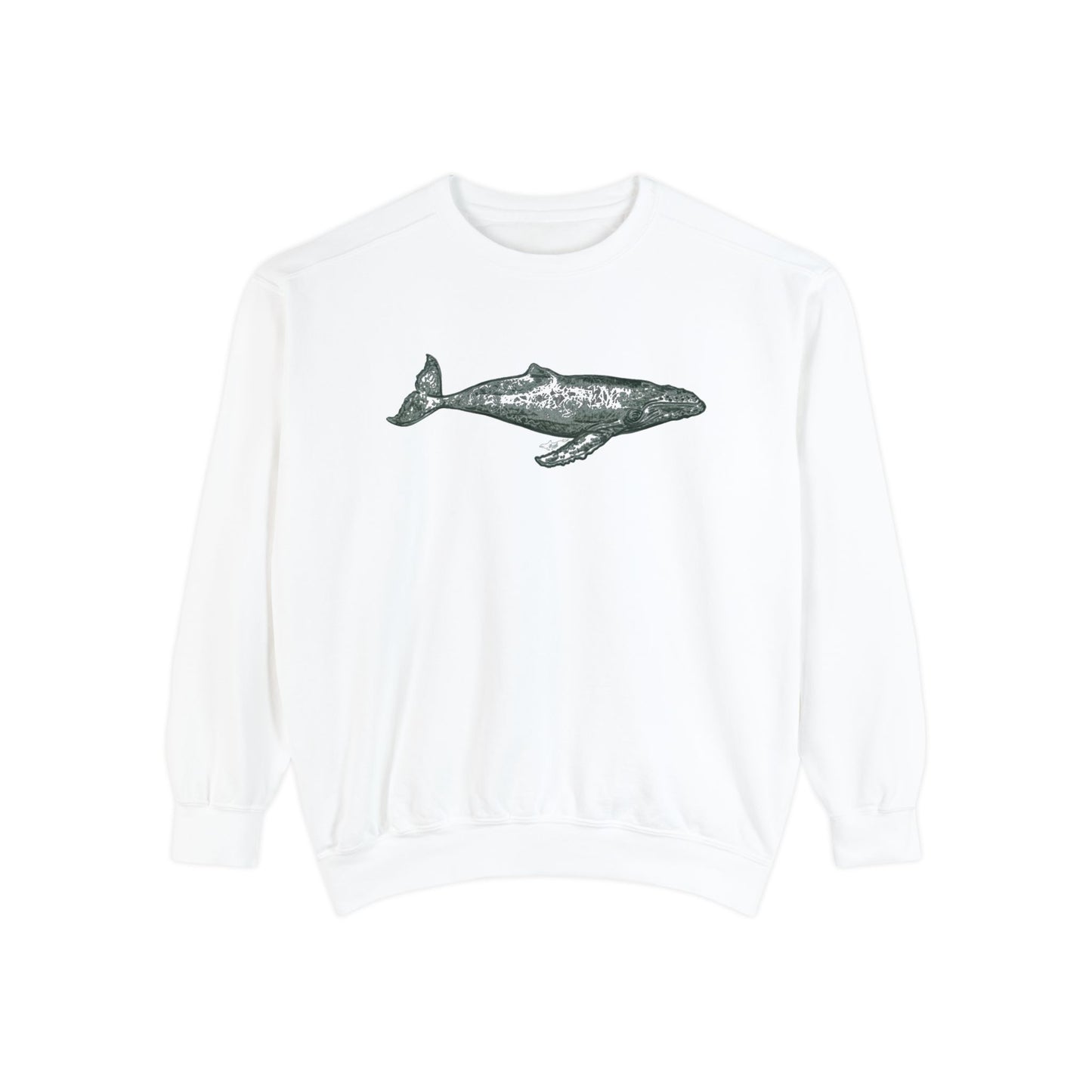 Humpback Whale Unisex Garment-Dyed Sweatshirt