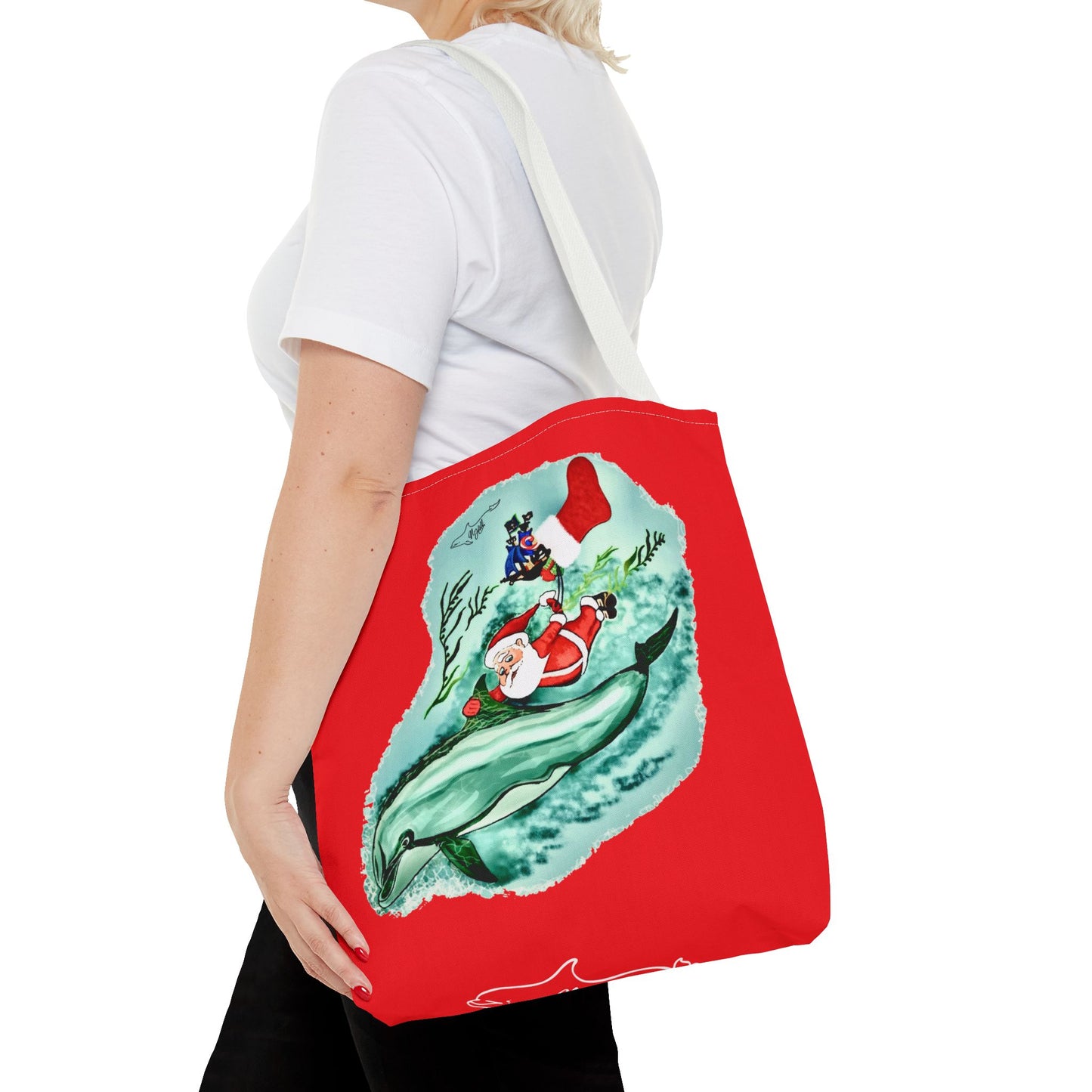 Deep Dive Delivery Santa Clause Tote Bag (AOP)