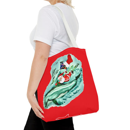 Deep Dive Delivery Santa Clause Tote Bag (AOP)