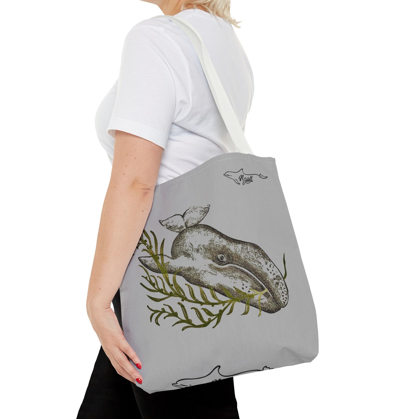 Gray Whale Tote Bag (AOP)