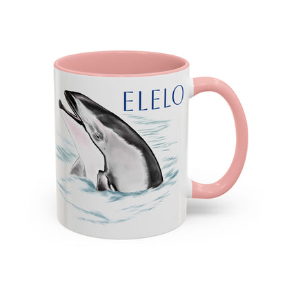 Pacific White Sided Dolphin Elelo Accent Coffee Mug 11oz.