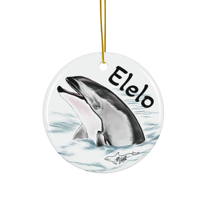 Elelo Pacific White Sided Dolphin Ceramic Ornament, 4 Shapes