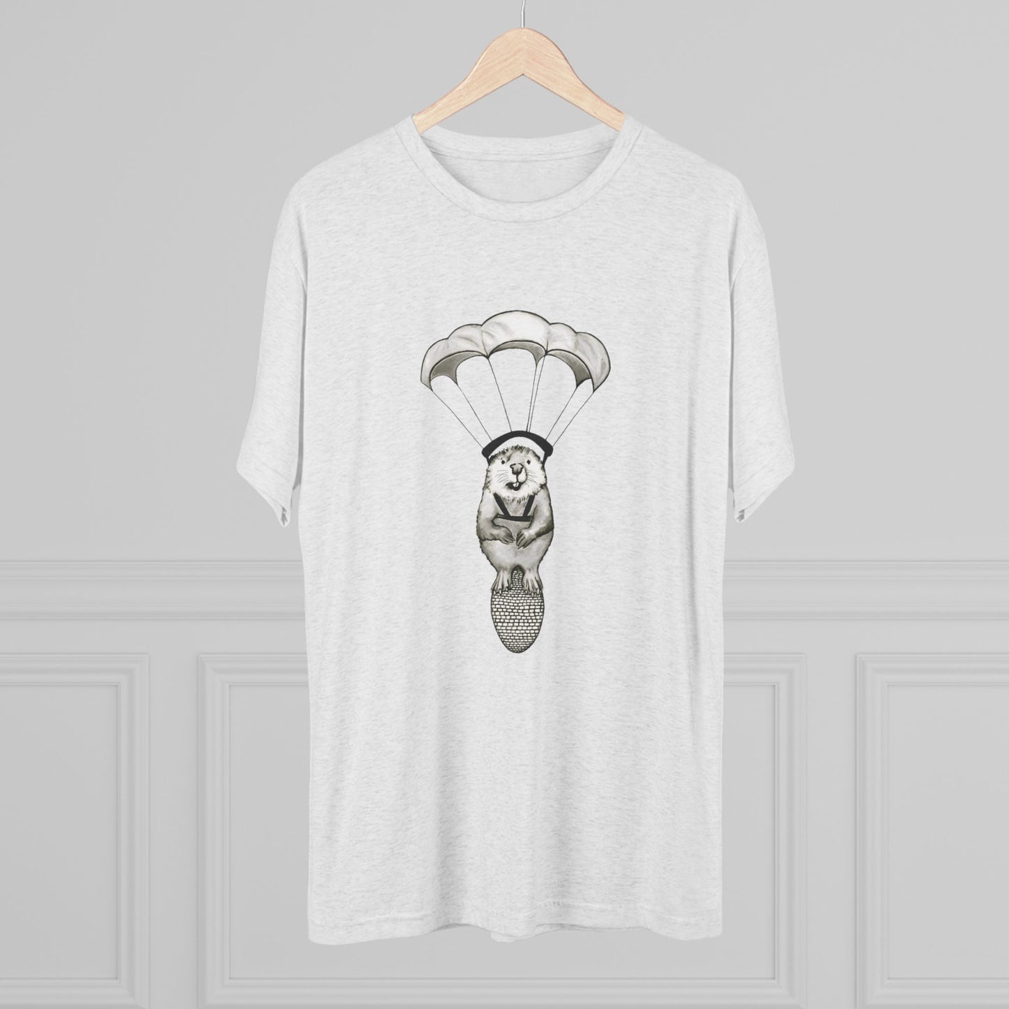 Geronimo Parachuting Idaho Beaver Unisex Tri-Blend Crew Tee