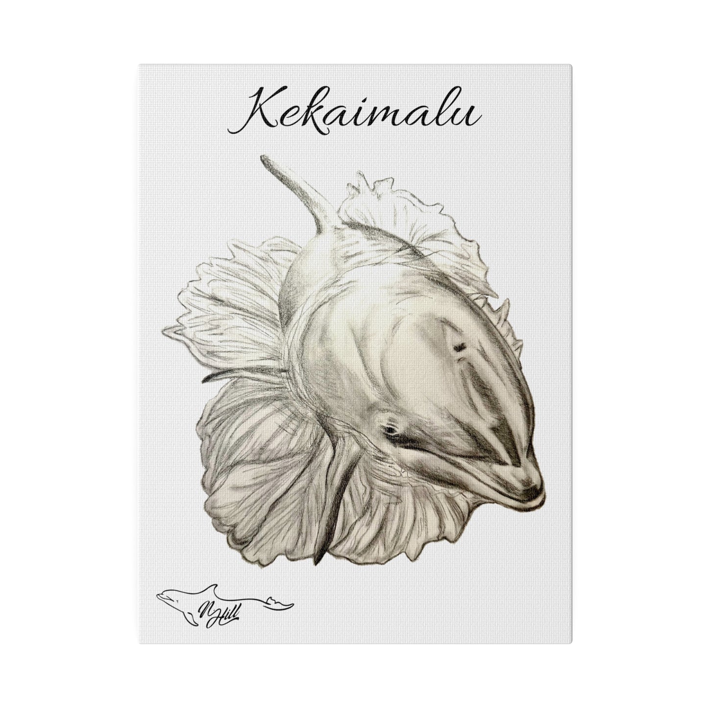 Copy of Kekaimalu Wholphin Matte Canvas 9" x 12", Stretched, 0.75"