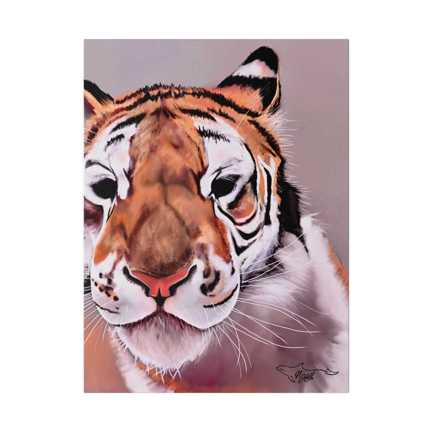 Tiger Matte Canvas, Stretched 10" x 8", 0.75"