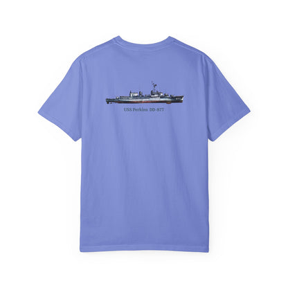 USS Perkins DD-877 Unisex Garment-Dyed T-shirt