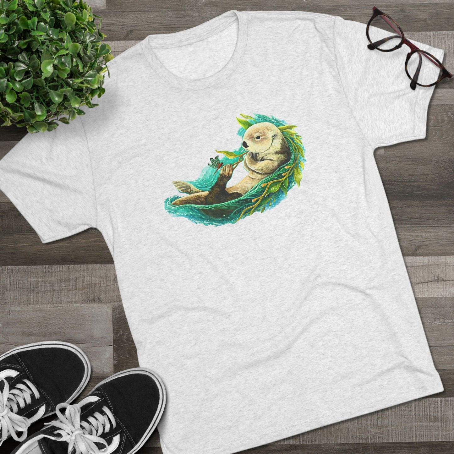Otterly Transformed Sea Otter Unisex Tri-Blend Crew Tee