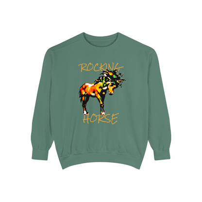 Rocking Horse Unisex Garment-Dyed Sweatshirt