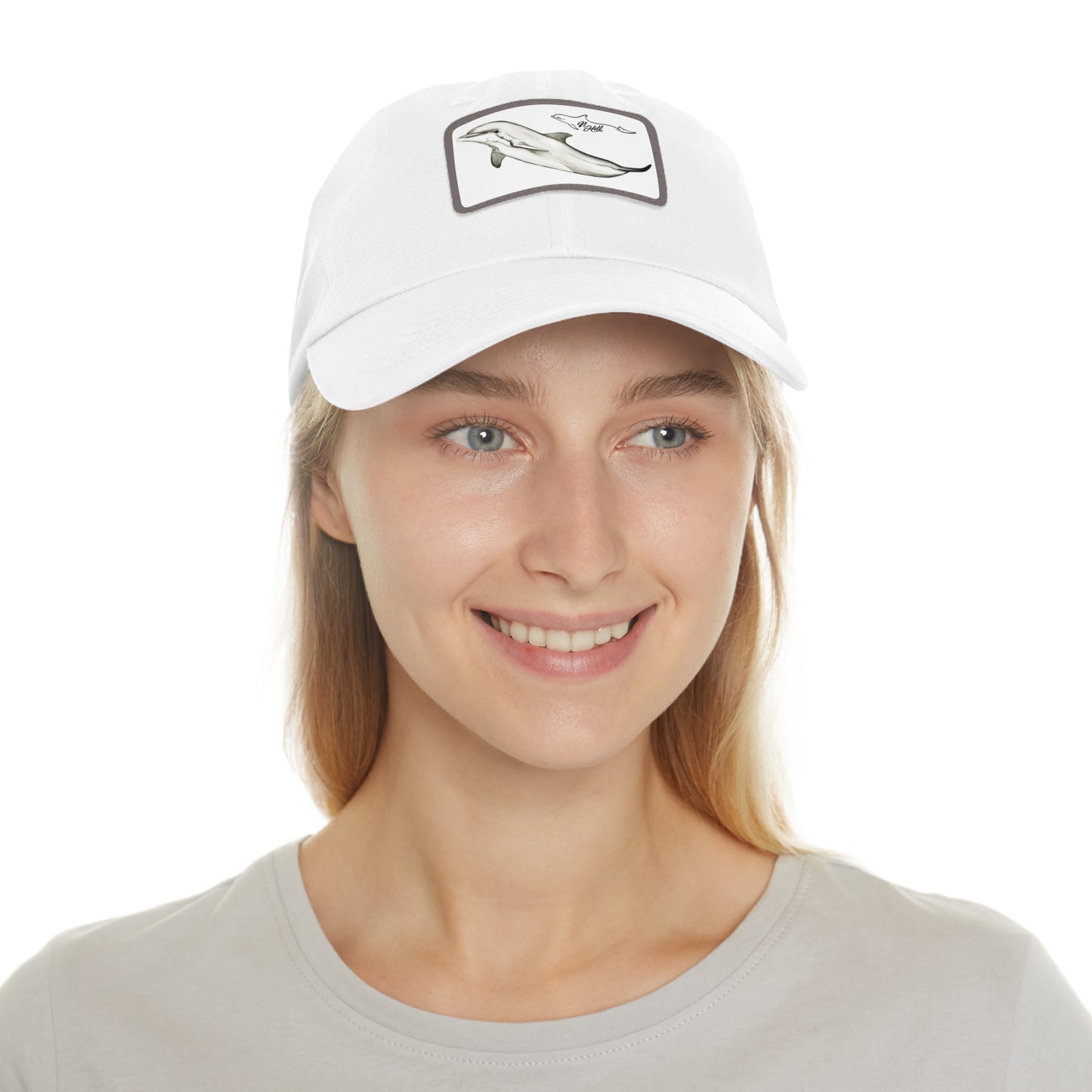 Dolphin Hat with Leather Patch (Rectangle)