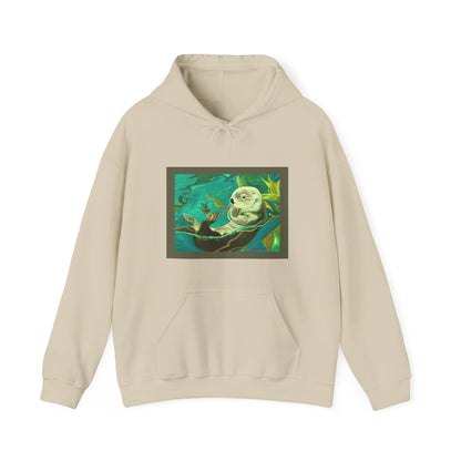 Otter and Dragonfly Unisex Heavy Blend™ Hooded Sweatshirt