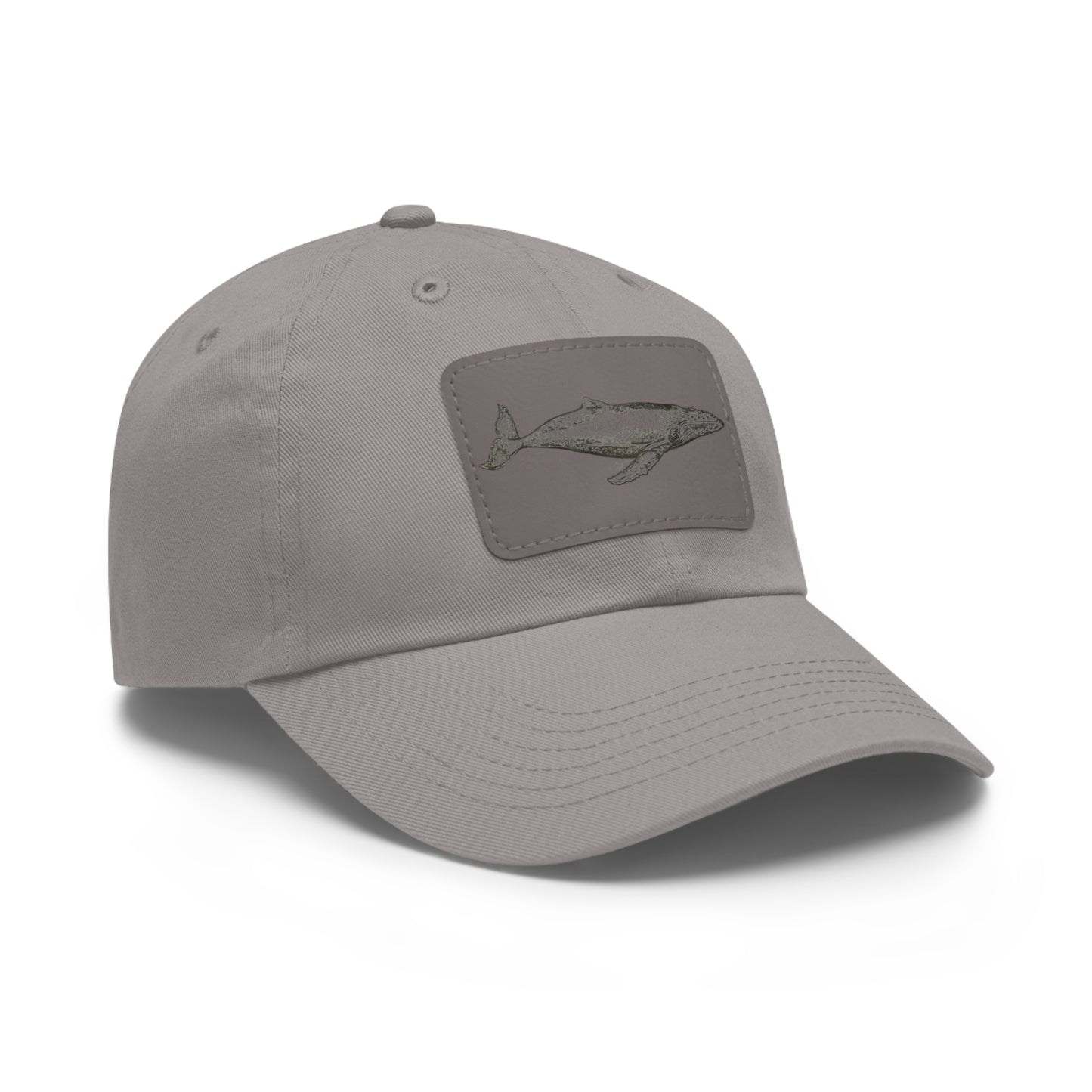 Humpback Whale Hat with Leather Patch (Rectangle)