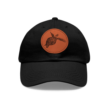 Sea Turtle Hat with Leather Patch (Round)