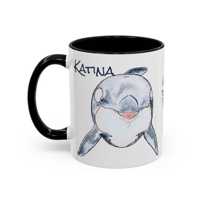 Katina Orca Whale Accent Coffee Mug (11, 15oz)