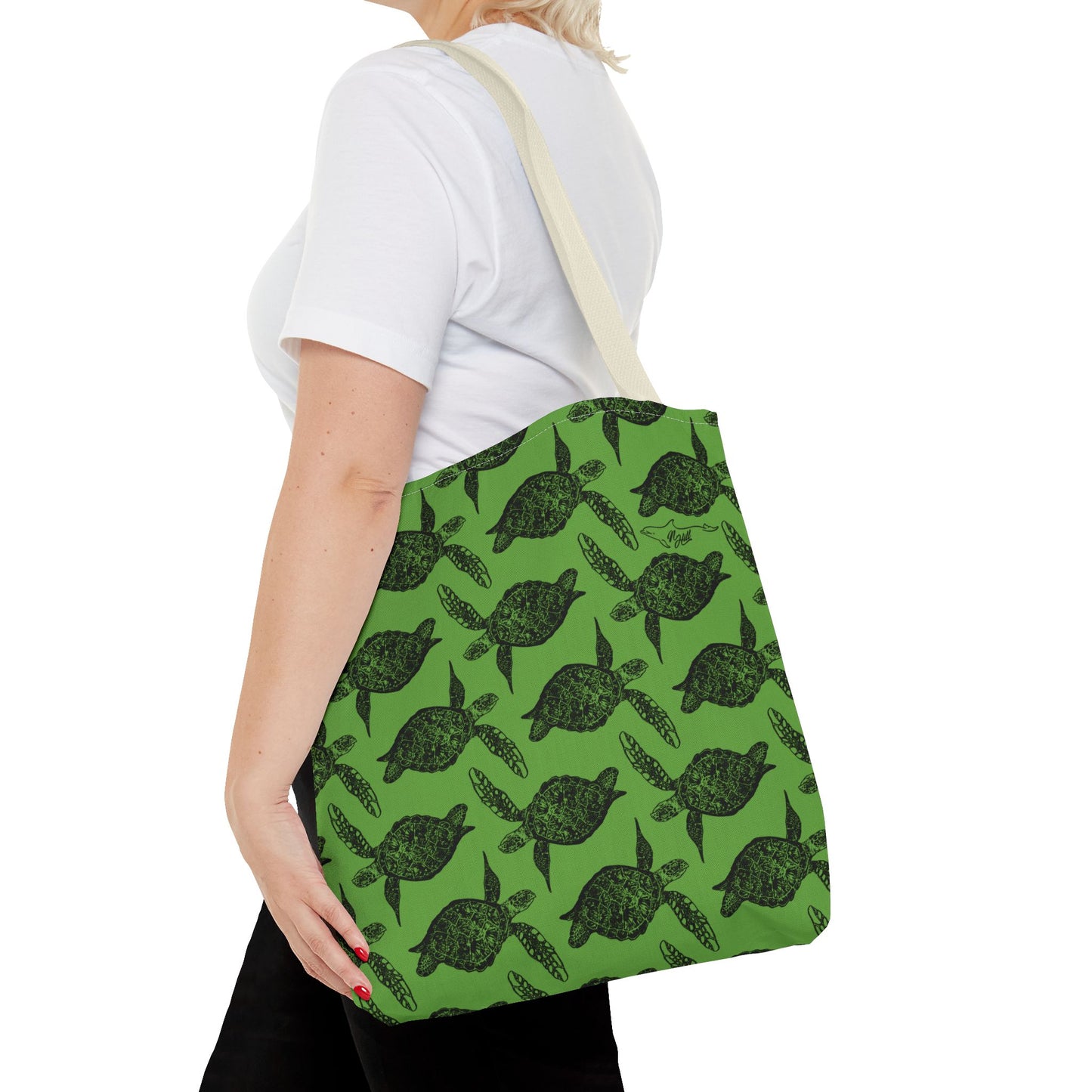 Sea Turtle Tote Bag Green (AOP)