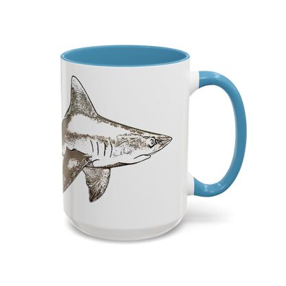 Oceanic Whitetip Shark Accent Coffee Mug, 11oz