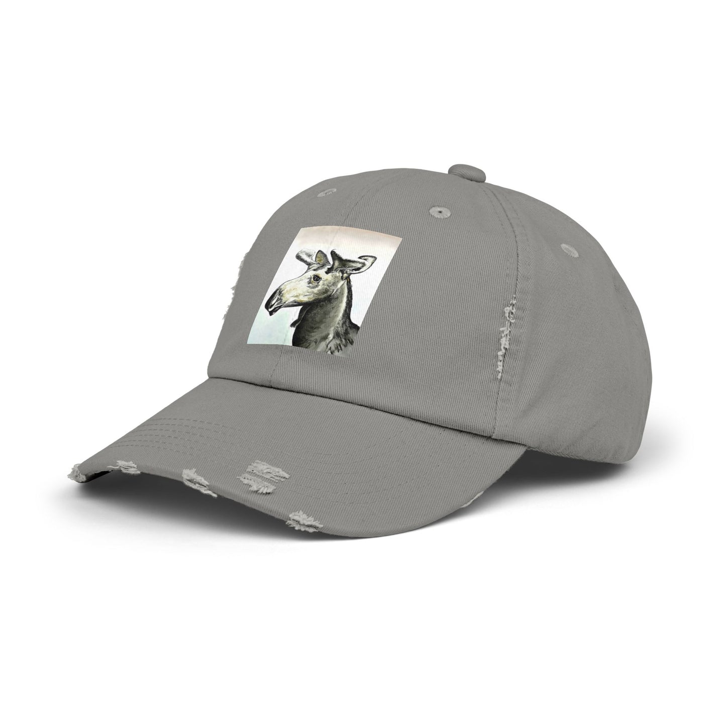 Moose Unisex Distressed Cap