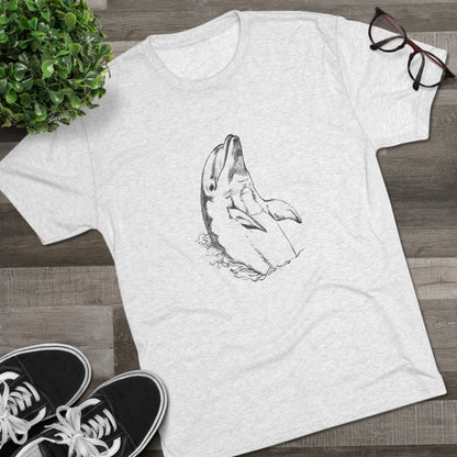 Dolphin Unisex Tri-Blend Crew Tee