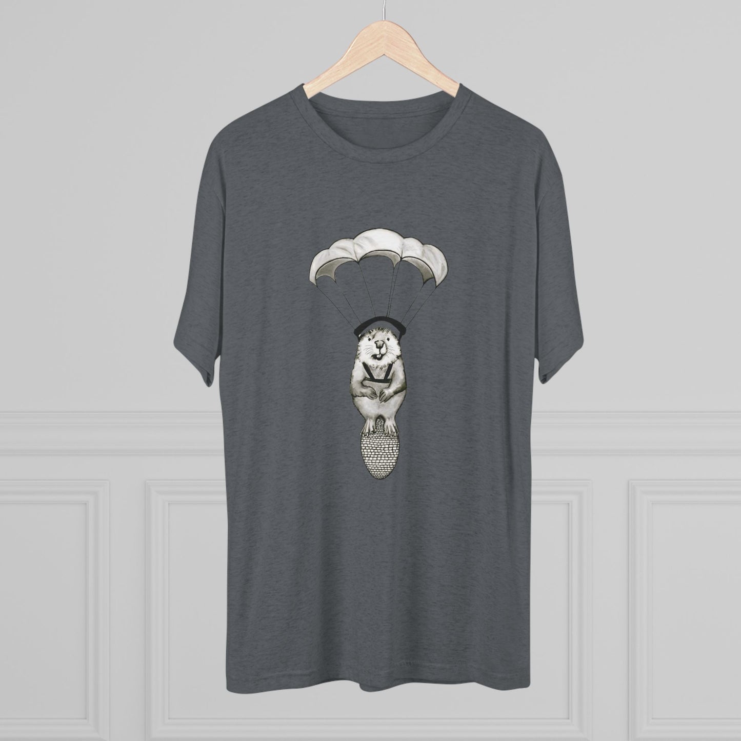 Geronimo Parachuting Idaho Beaver Unisex Tri-Blend Crew Tee