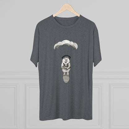 Geronimo Parachuting Idaho Beaver Unisex Tri-Blend Crew Tee