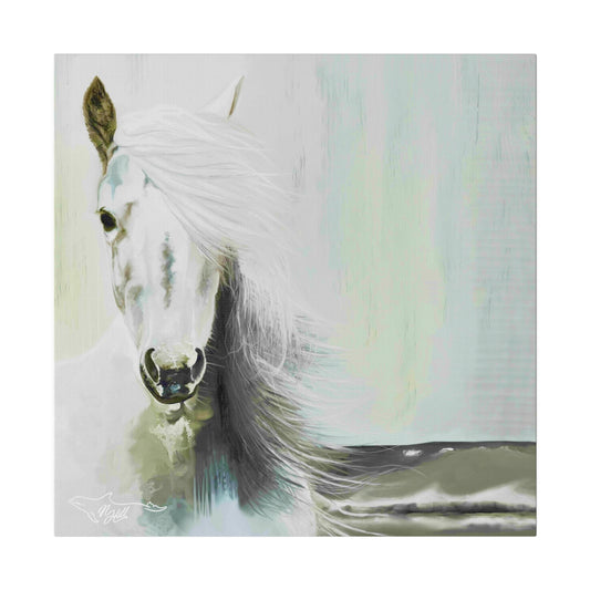 Beach Horse Matte Canvas, Stretched, 0.75"