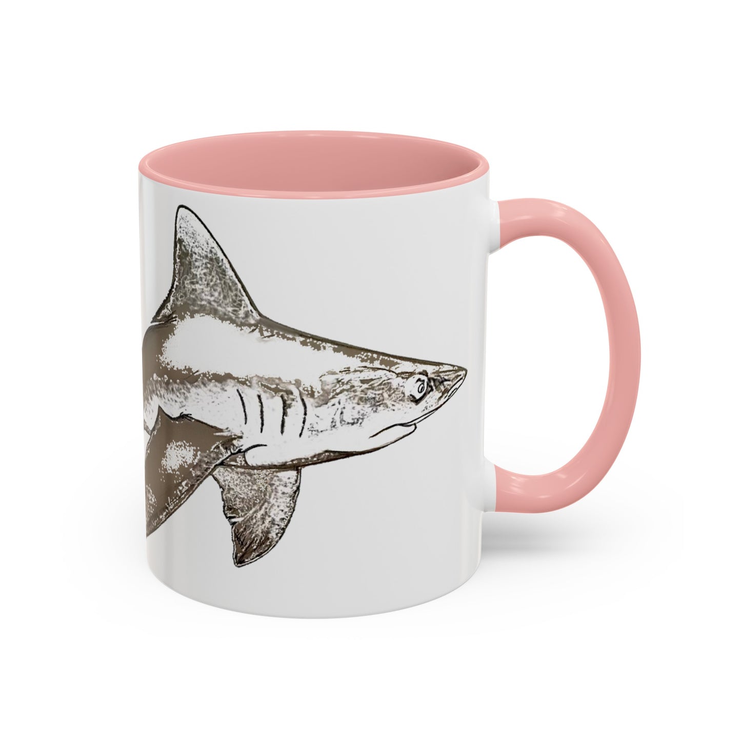 Oceanic Whitetip Shark Accent Coffee Mug, 11oz